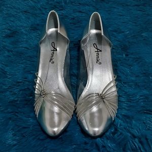 Annie Pumps Dorian Silver Size 7.5 M GUC